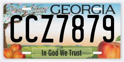 GA license plate CCZ7879