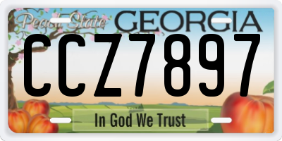 GA license plate CCZ7897