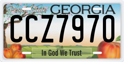 GA license plate CCZ7970