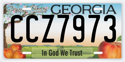 GA license plate CCZ7973