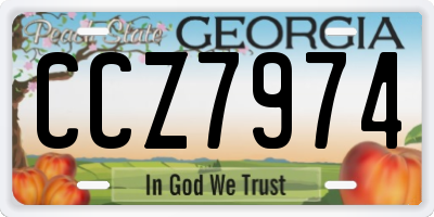 GA license plate CCZ7974