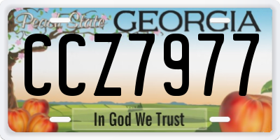 GA license plate CCZ7977