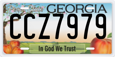 GA license plate CCZ7979