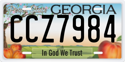 GA license plate CCZ7984