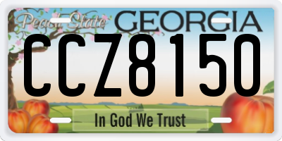GA license plate CCZ8150