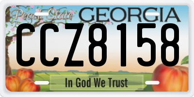 GA license plate CCZ8158
