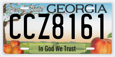 GA license plate CCZ8161