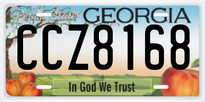 GA license plate CCZ8168