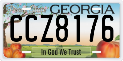 GA license plate CCZ8176