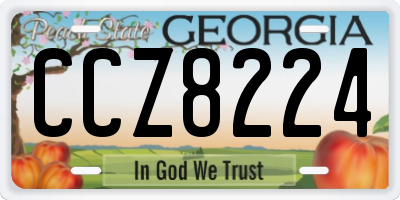 GA license plate CCZ8224