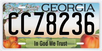 GA license plate CCZ8236