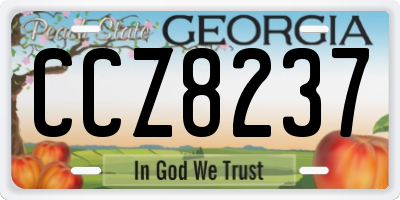 GA license plate CCZ8237