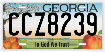 GA license plate CCZ8239