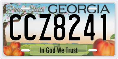 GA license plate CCZ8241
