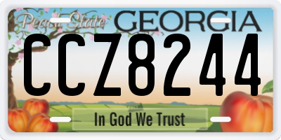 GA license plate CCZ8244