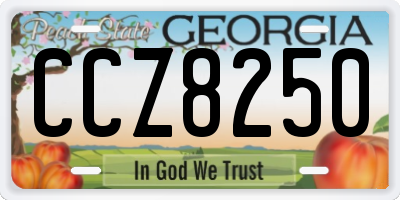 GA license plate CCZ8250
