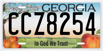 GA license plate CCZ8254