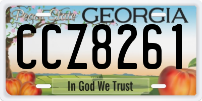 GA license plate CCZ8261