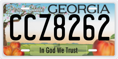 GA license plate CCZ8262