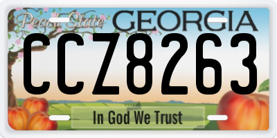 GA license plate CCZ8263