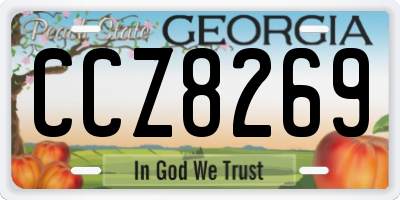 GA license plate CCZ8269