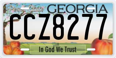 GA license plate CCZ8277