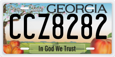 GA license plate CCZ8282