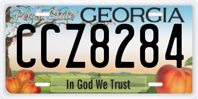 GA license plate CCZ8284