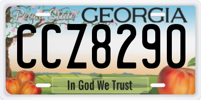 GA license plate CCZ8290