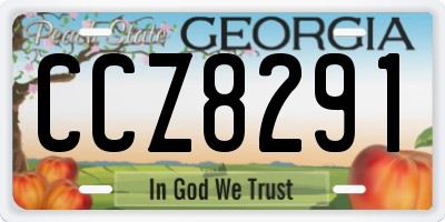 GA license plate CCZ8291