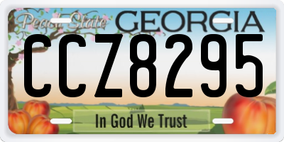 GA license plate CCZ8295
