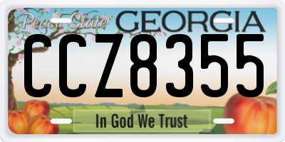 GA license plate CCZ8355