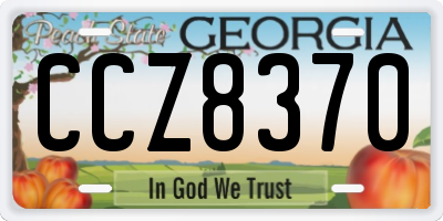 GA license plate CCZ8370