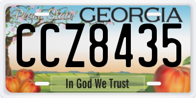 GA license plate CCZ8435