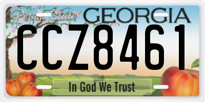 GA license plate CCZ8461