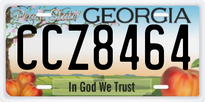 GA license plate CCZ8464