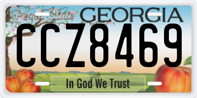 GA license plate CCZ8469