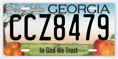GA license plate CCZ8479
