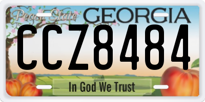 GA license plate CCZ8484