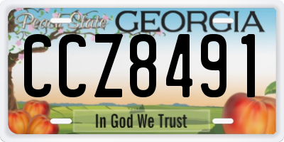 GA license plate CCZ8491