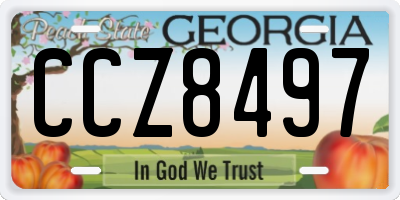 GA license plate CCZ8497