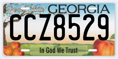 GA license plate CCZ8529