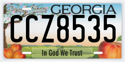 GA license plate CCZ8535