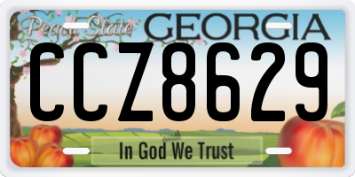 GA license plate CCZ8629