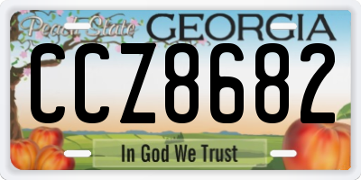 GA license plate CCZ8682