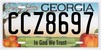 GA license plate CCZ8697