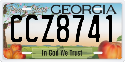 GA license plate CCZ8741