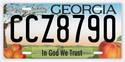 GA license plate CCZ8790