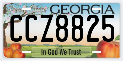 GA license plate CCZ8825