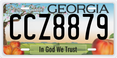 GA license plate CCZ8879